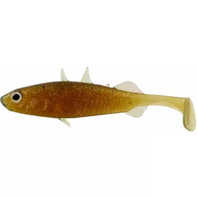   WESTIN Stanley the Stickleback Shadtail 9cm 7g Motoroil Gold Škatla s Plastična vaba