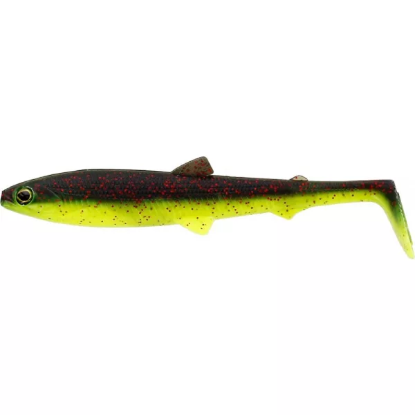 WESTIN BullTeez Shadtail 9,5cm 7g Black/Chartreuse škatla z. Plastična vaba