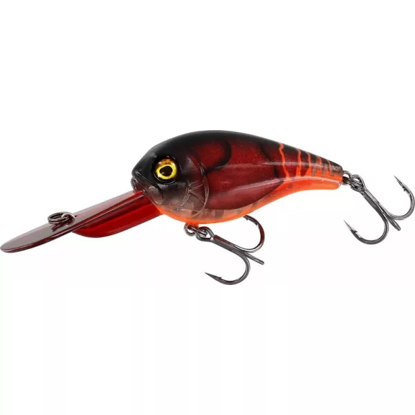 WESTIN MegaBite DR Crankbait 6cm 19g Plavajoči 3D Ognjeni Rak Vobler