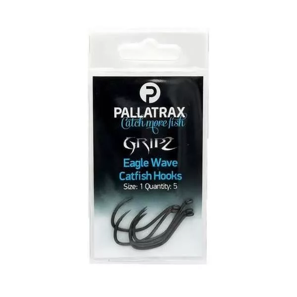 Pallatrax Gripz Catfish Hooks 1 Ušesni, Brez Bodice Kavelj za Soma 5 kos