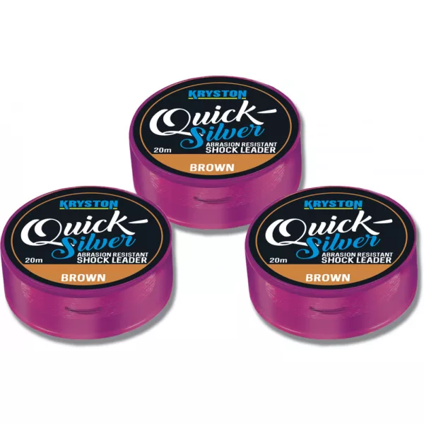 Kriston Quicksilver Shock Leader 25lbs 20m Pletena predvrvica-Rjava