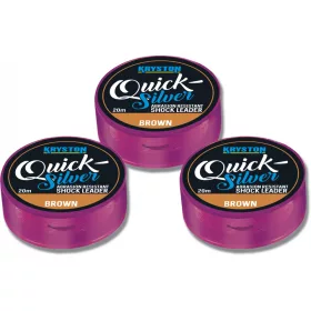   Kriston Quicksilver Shock Leader 35lbs 20m Pletena predvrvica-Rjava