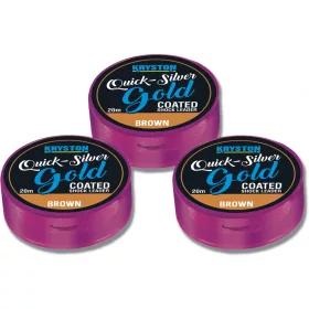   Kriston Quicksilver Gold Shock Leader 25lbs 20m Pletena predvrvica-Rjava