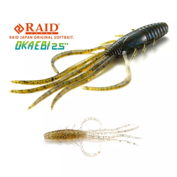 Raid Oka Ebi 6,3cm 046 Blue Sujiebi Plastična vaba 8 kosov