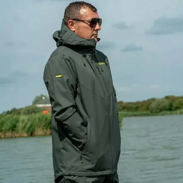 Ridgemonkey Apearel Thermapro Waterproof Shell Coat Green Dežna jakna XL