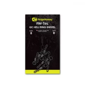   Ridgemonkey Rm-Tec Quick Change Heli Ring Swivel Size8 Hitri Vrtljiv člen 8 kos