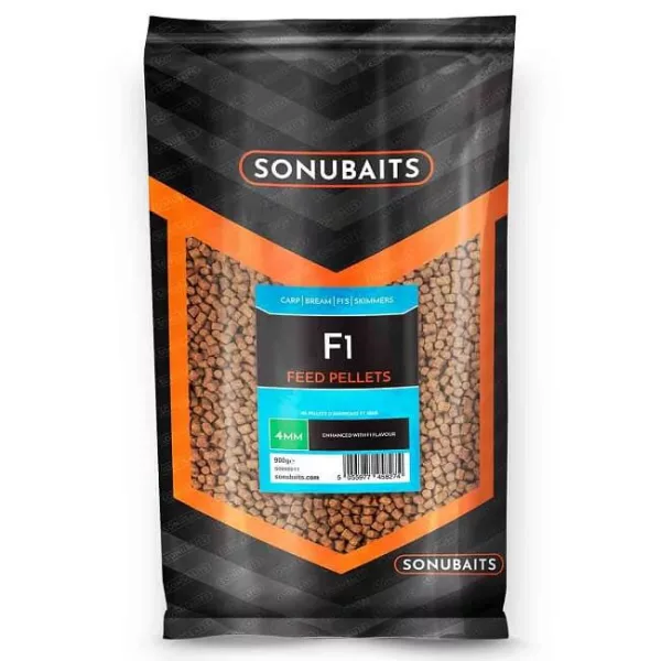 Sonubaits F1 Feed Pellet - 4mm (S0800011) krmni peleti z okusom