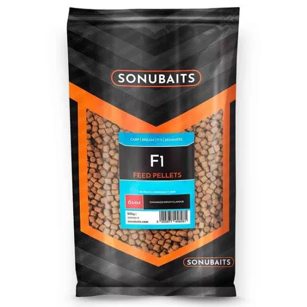 Sonubaits F1 Feed Pellet - 6mm (S0800012) krmni peleti z okusom