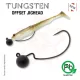 Sakura - TUNGSTEN OFFSET JIGHEAD 1/8 - 3,5G / Hook #2/0 x 2pcs (Black Color) - JIG glava