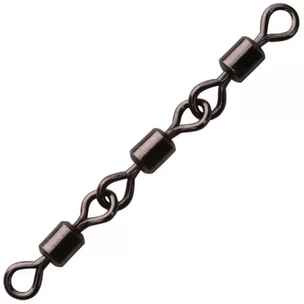 Sakura 3 Joint Rolling Swivel Črna 4 Trojni vrtljivec 4 kosi