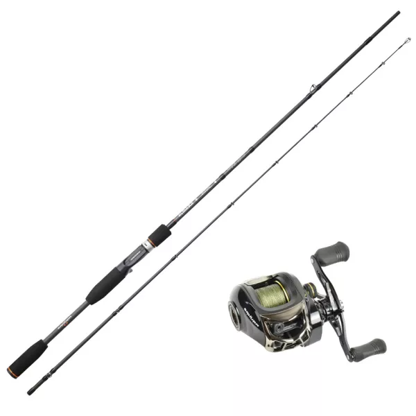 Sakura Almara ALMC 662 MH 1,98m 7-28gr palica za vijačenje + Alendo 2000 Casting kolut s pleteno vrvico Ribiški set