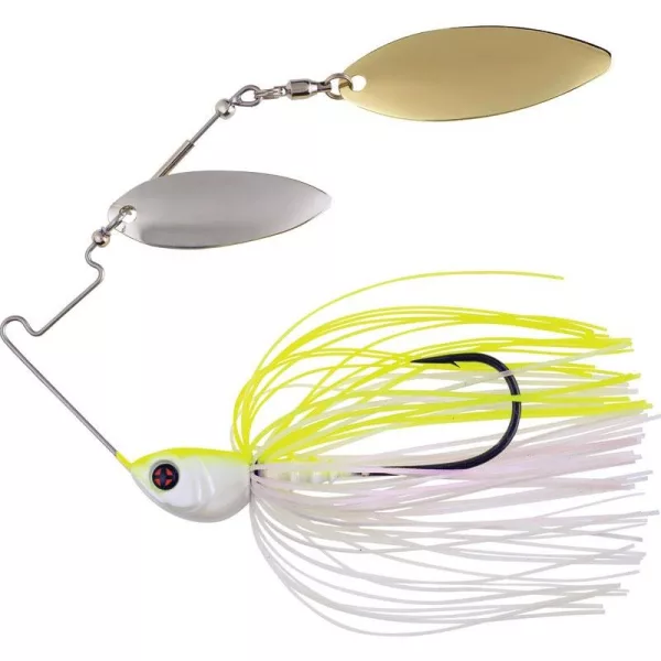 Sakura Cajun Spinnerbait DW Spinnerbait Jc2 (Bela in fluorescentno zelena) - 21gr