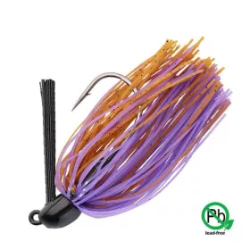   Sakura Volframov plavalni jig 14gr BP Jig glava z resicami - Rjava&Vijolična