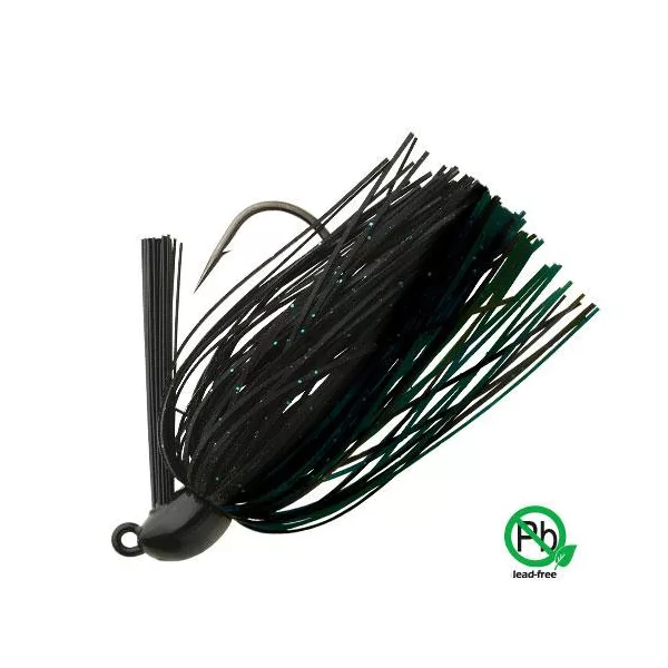 Sakura Volframov plavalni jig 7,2gr B Jig glava z resicami - Črna