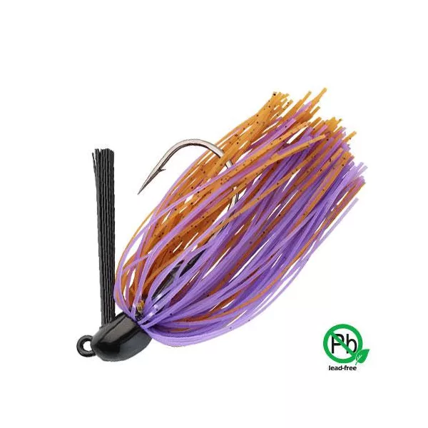 Sakura Volframov plavalni jig 7,2gr BP Jig glava z resicami - Rjava&Vijolična