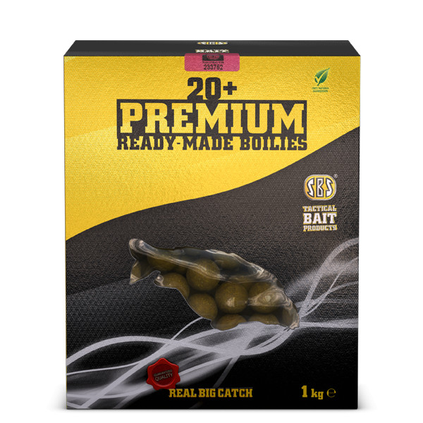 SBS 20+ Premium Predpripravljene Boilies Krill Halibut 1 Kg 30 Mm