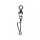 SERT - ITALIAN SWIVEL & SNAP LINK - BLACK N°3 X8 - Vrtljiva zaponka