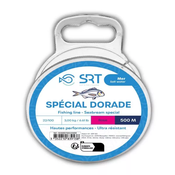 SRT Nylon Seabream Special 0,35mm 360m Rožnata Monofilna Glavna Vrvica