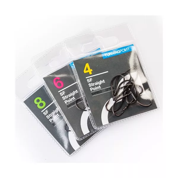 Spotted Fin Straight Point Barbed Trnek z brado - velikost 6