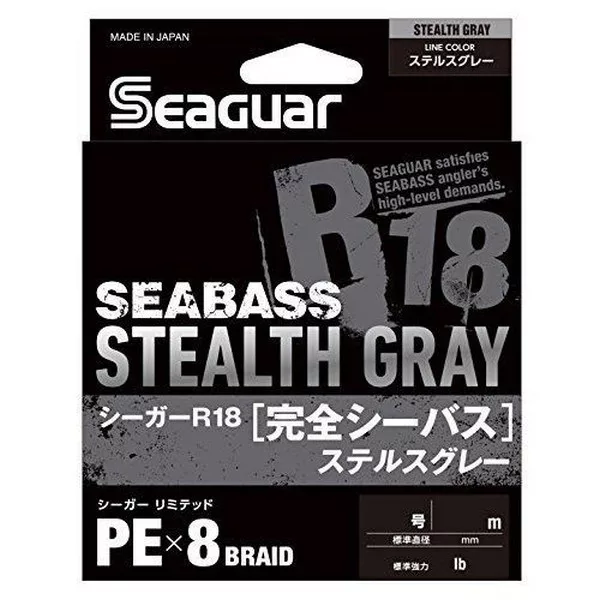 Seaguar R18 Kanzen Seabass Stealth Gray 150m 0,8Gou Pletena glavna vrvica
