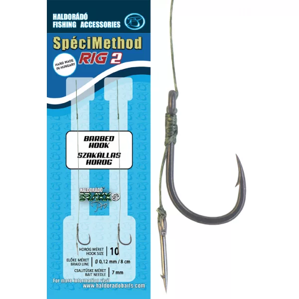 Haldorádó SpéciMethod Rig2 Braid 10 Z očescem Z bodico Pleten predvezan kavelj