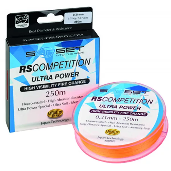 Sunset Nylon RS Competition Ultra Power Hi-Visibility 0,4mm 1000m Monofil Glavna vrvica