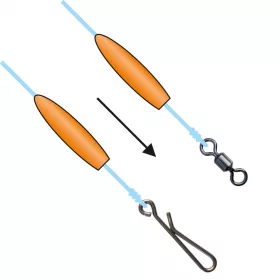   Sunset Knot Protector Sleeve 16mm 24 kos Fluorescentno oranžna Zaščita za vrtljivi člen/sponko