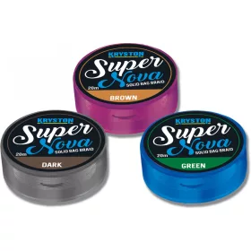  Kriston Super Nova Pletenica za trdne vrečke 25Lb 20m 0.44mm Pletena predvrvica-Rjava