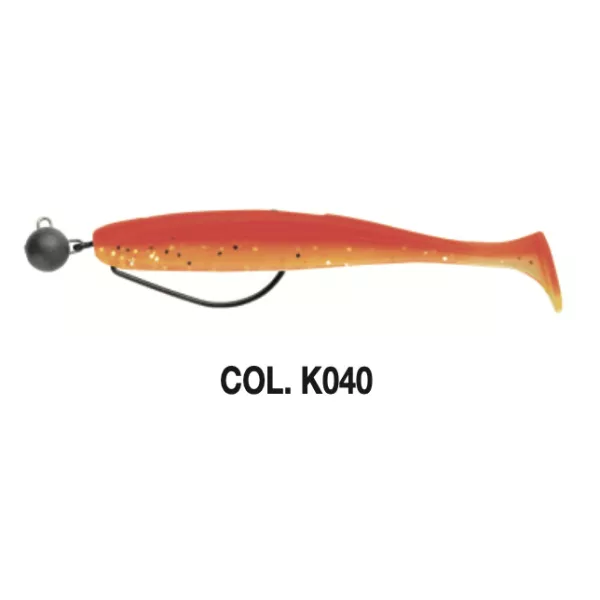 Swimy Cheburashka Pompei Shad Rig Gumihal K040 100mm - 7gr - Pripravljena montaža - Cheburashka svinec - Predhodno montiran