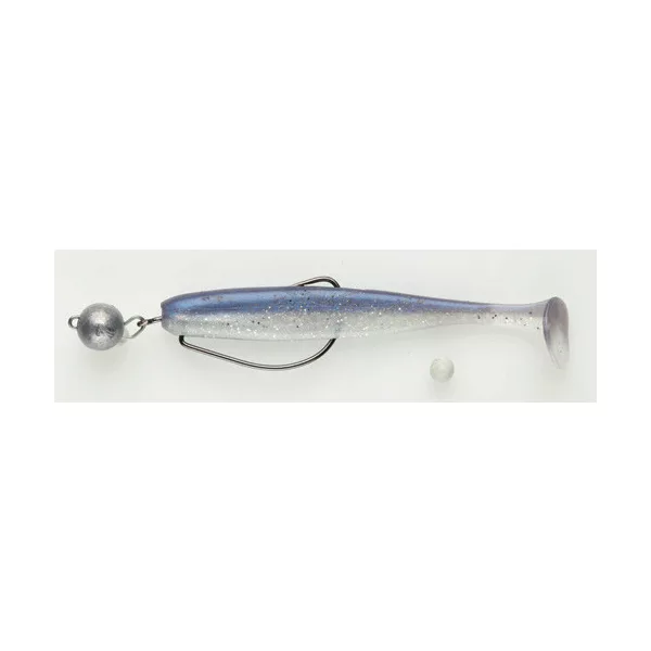 Swimy Cheburashka Pompei Shad Rig Gumihal K05 100mm - 7gr - Pripravljena montaža - Cheburashka svinec - Predhodno montiran