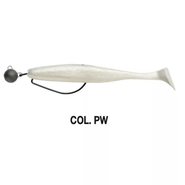 Swimy Cheburashka Pompei Shad Rig Gumihal PW 100mm - 7gr - Pripravljena montaža - Cheburashka svinec - Predhodno montiran