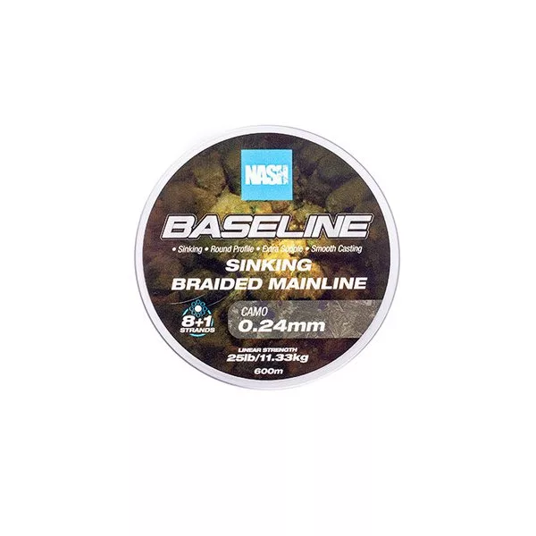 Nash Baseline Sinking Camo 0.20mm 600m Pletena Glavna Vrvica