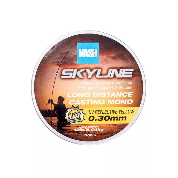 Nash Skyline Mono UV Rumena 0,30mm 1000m Monofil Glavna Vrvica