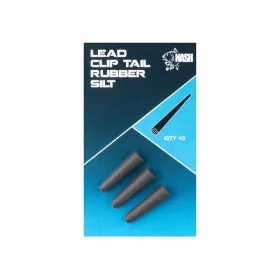   Nash Lead Clip Tail Rubber Silt Nastavljiv Gumijasti Tulc 10db