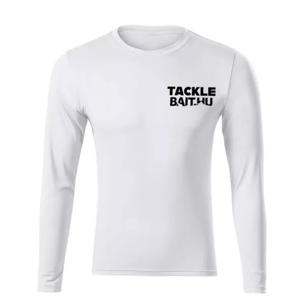 Ribiška Vaba Z logotipom Majica z dolgimi rokavi Bela XL