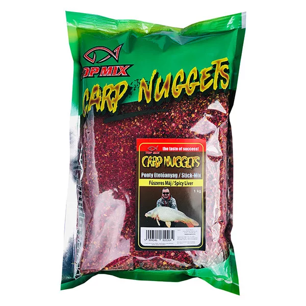 Top Mix Carp Nuggets Začinjena jetra Krmna mešanica 1kg