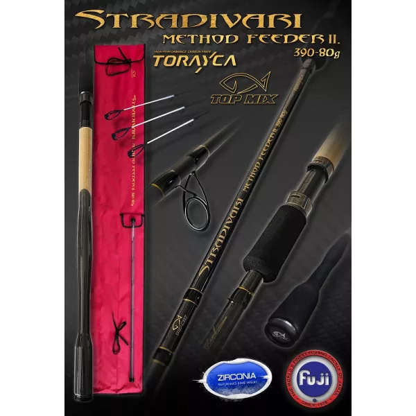 Top Mix Stradivari 3,90m 80gr 3+3-delna Method Feeder II Palica