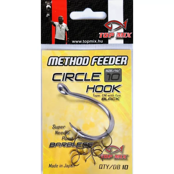 Top Mix Metod Feeder Circle 10 Z ušesom, brez ostja Krapolovni trnek 10 kosi