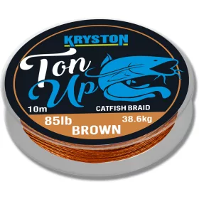   Kriston Ton Up Catfish Braid 85lb 10m 1.51mm Pletena predvrvica-Temno rjava