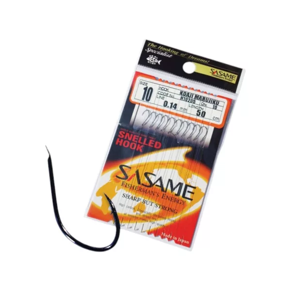 Sasame Koaji Marujiku 80cm 0,18mm 6 Lapkás, Szakállas Előkötött Horog 10db