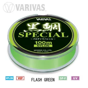   Varivas Kurodai Special Vep Mono Flash Green 100m #2,5 0,260mm Monofilna Glavna Vrvica