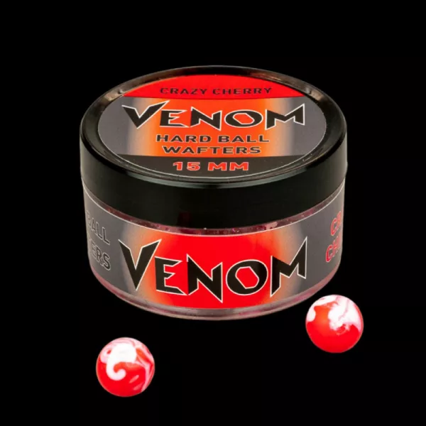 Feedermánia Venom Hard Ball Wafters 15mm Crazy Cherry Krmna bojla