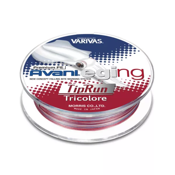 Varivas Avani Eging Tip Run Premium PE 150m #0,4 0,104mm 8,0lb Tricolore Pletena glavna vrvica