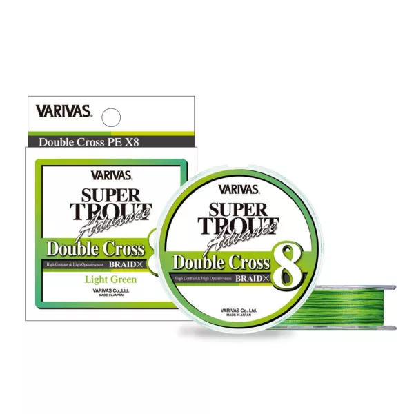 Varivas Super Trout Advance Double Cross PE 8X 100m #0,6 9,6lb Light Green Fluo Pletena glavna vrvica
