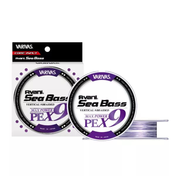 Varivas Avani Sea Bass Max Power PE X9 150m #0,8 18lb White Purple Pletena glavna vrvica