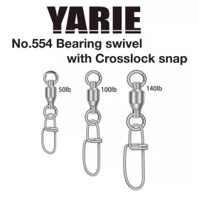 Yarie 554 Crosslock Bearing Swivel 50lb Vrtljivka 3 kos