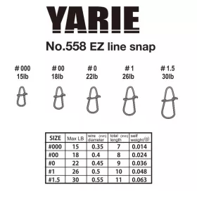 Yarie 558 Ez Line Snap 30lb 1,5 Sponka 11kos