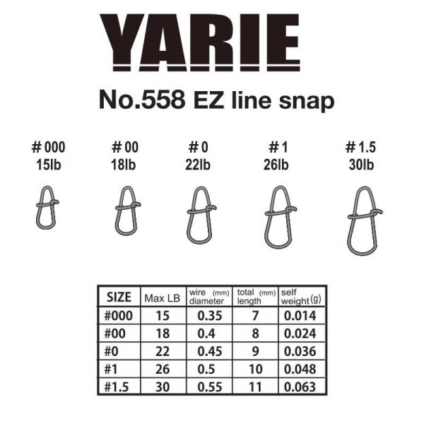 Yarie 558 Ez Line Snap 30lb 1,5 Sponka 11kos