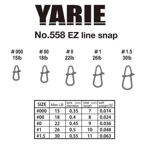 Yarie 558 Ez Line Snap 46lb 2 Zaponka 11kos