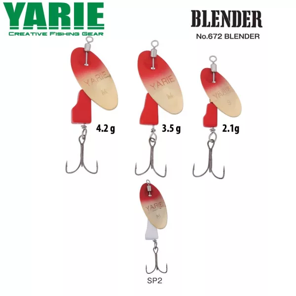 Yarie 672 Blender 3,5gr SP2 Red/White Vrtavka